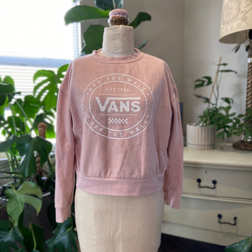 Vans Off the Wall Pink Logo Sweatshirt S